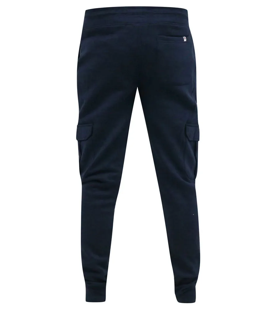 D555 Men's Navy Joggers with Cargo Pocket and Ribbed Cuffs (TILDEN 1)